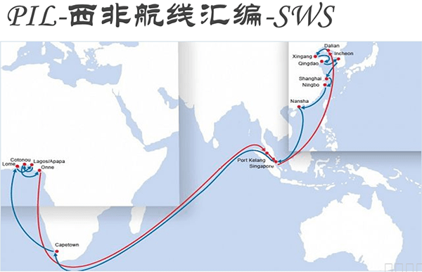 pil西非航线，旭洲物流，非洲出口