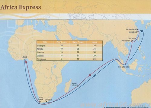 非洲出口，地中海航运公司msc，旭洲物流